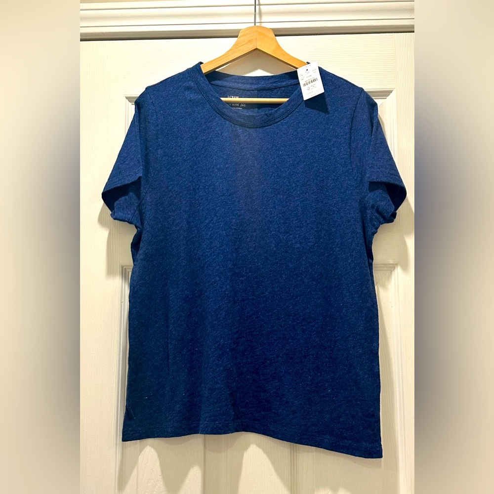 NWT JCrew Girlfriend Tee - Size L - Blue